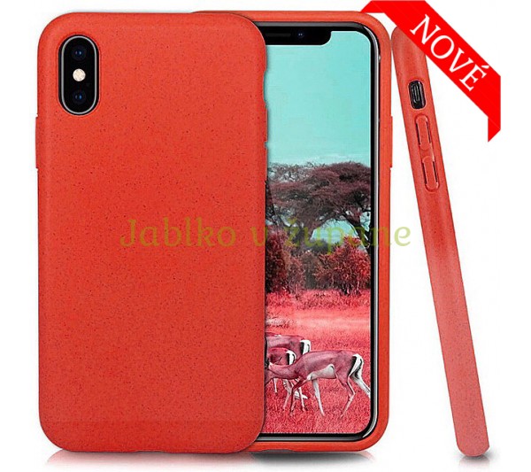 Eco Bio kryt iPhone X, XS - červený