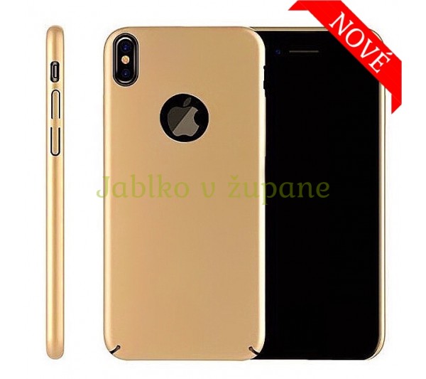 Kryt Thin iPhone X, XS - zlatý
